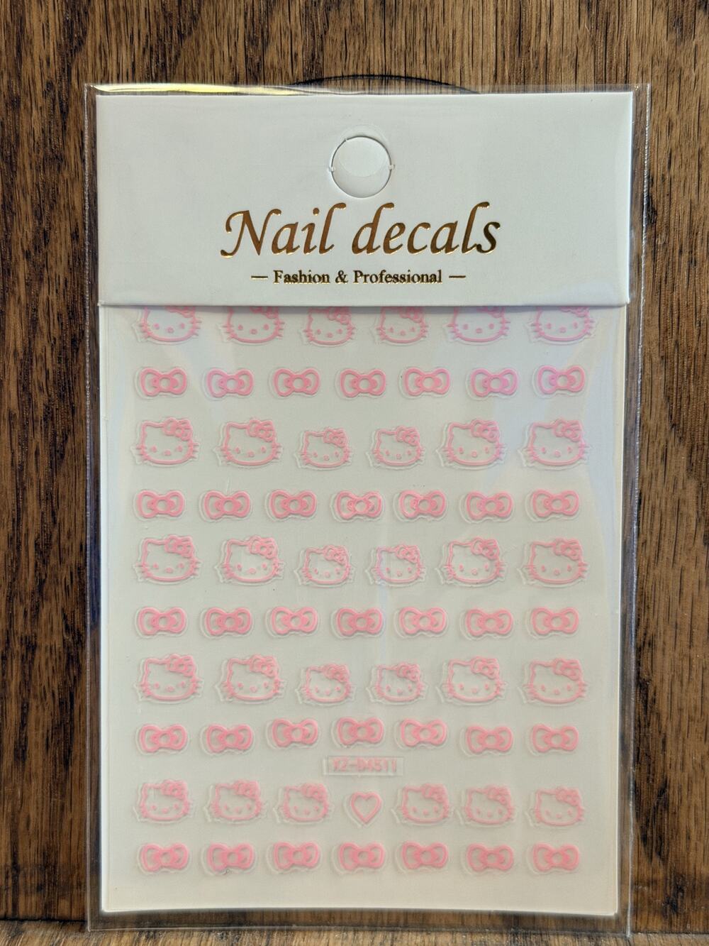 #HK-726 Hello Kitty Nail Stickers - Pink